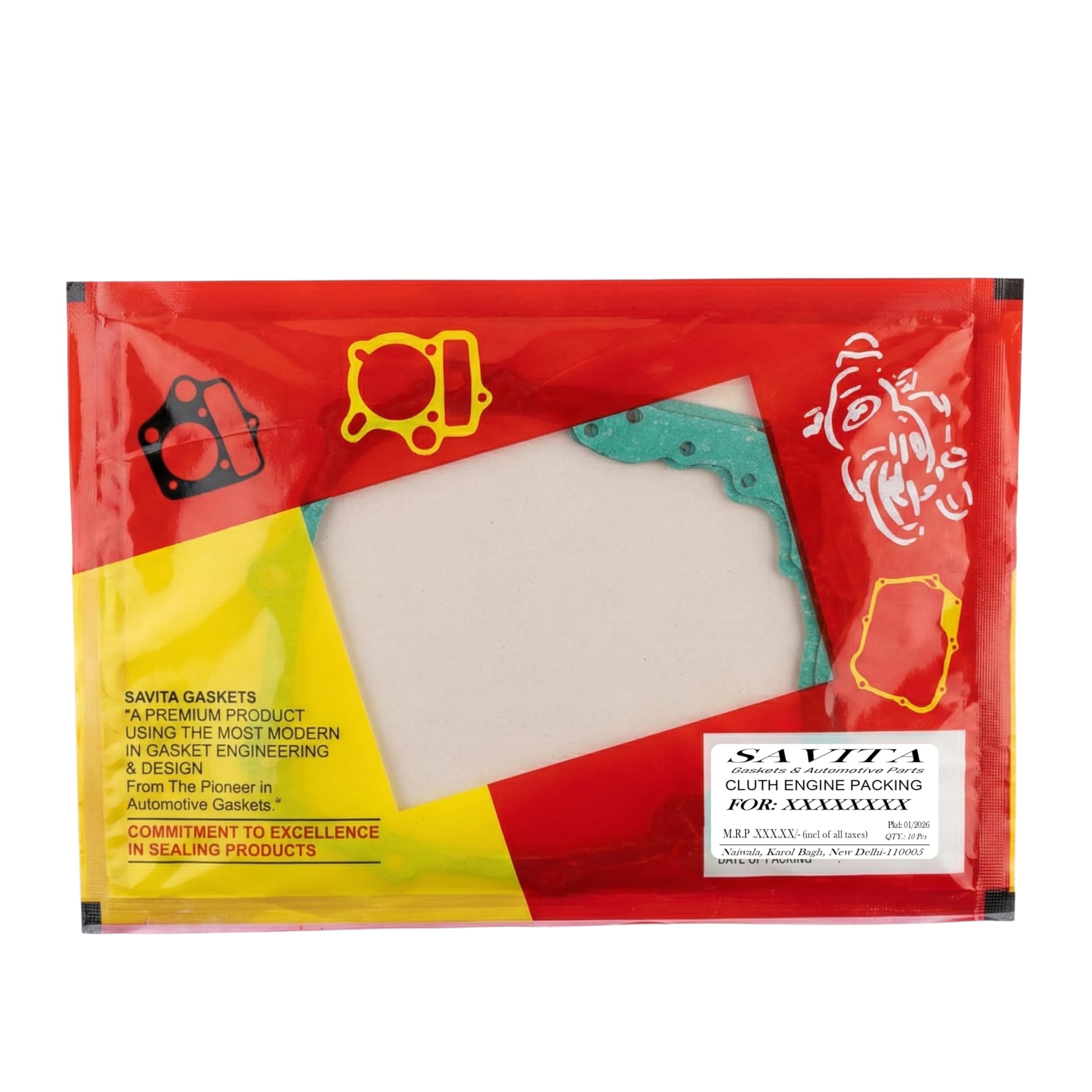 Savita Clutch Cover Packing Pack of 10 for TVS Victor New Phoenix 1