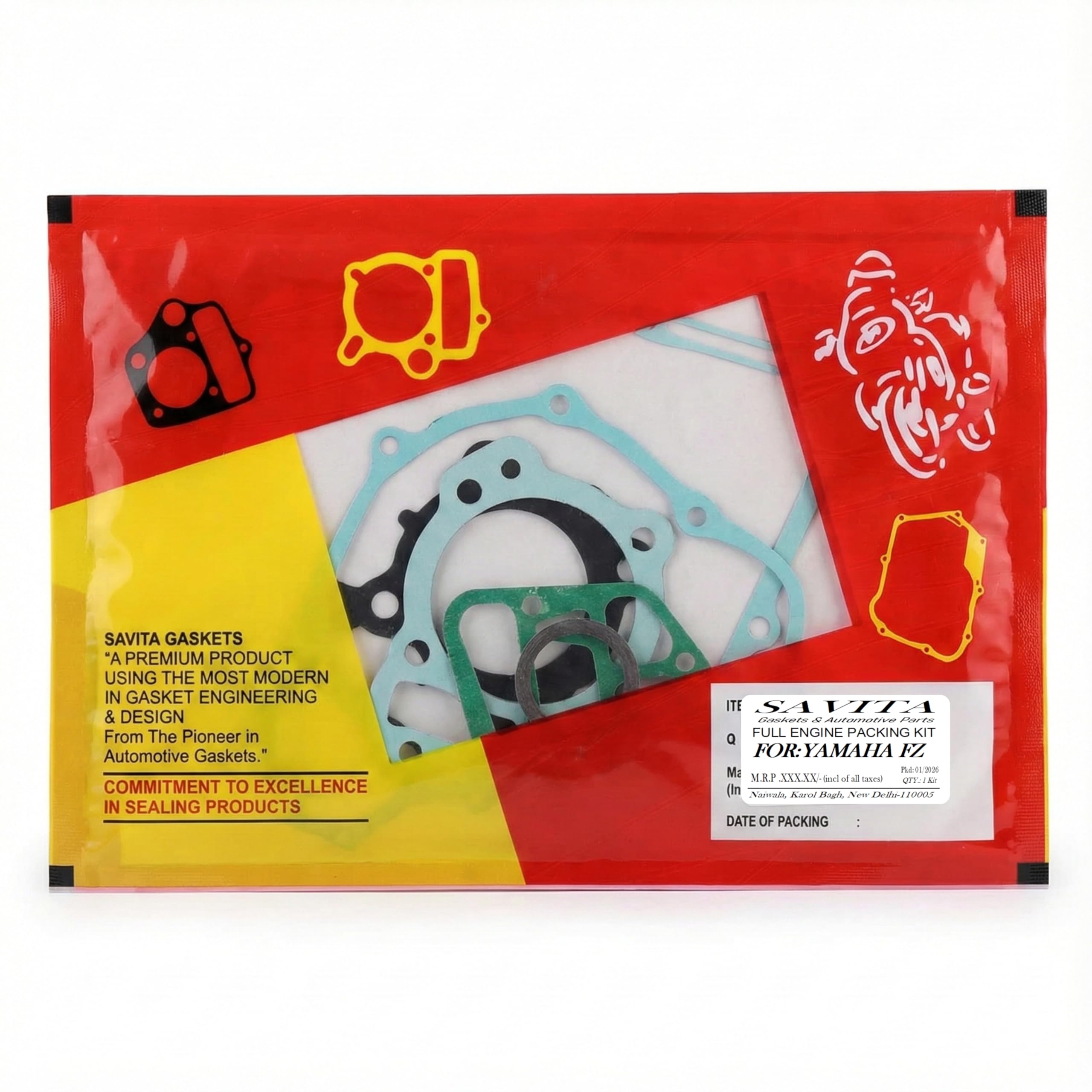 Savita Full Engine Packing Gasket Kit High Performance for Yamaha FZ 1