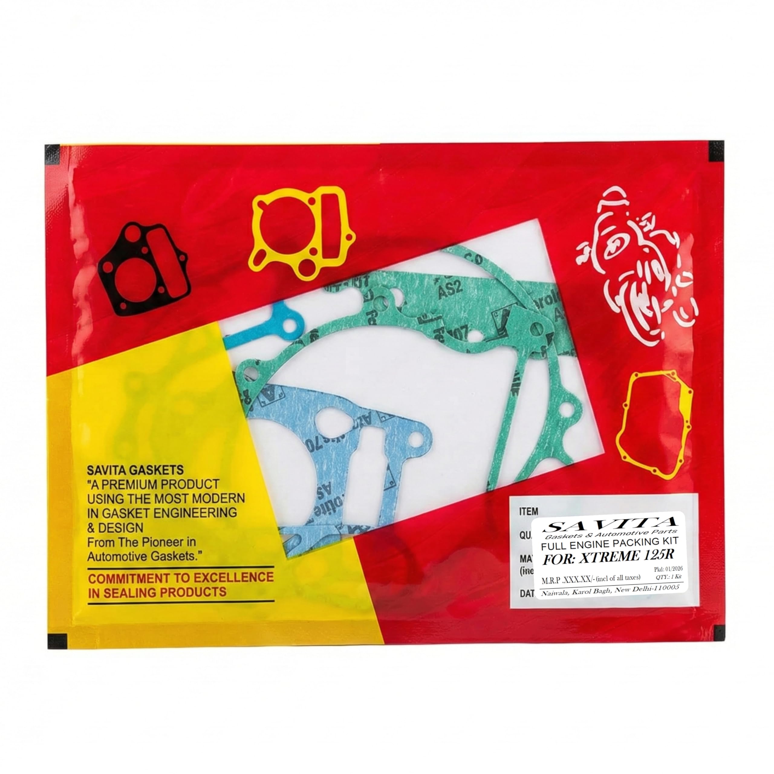 Savita Full Engine Packing Kit Durable Gasket Set for Hero Xtreme 125R 1