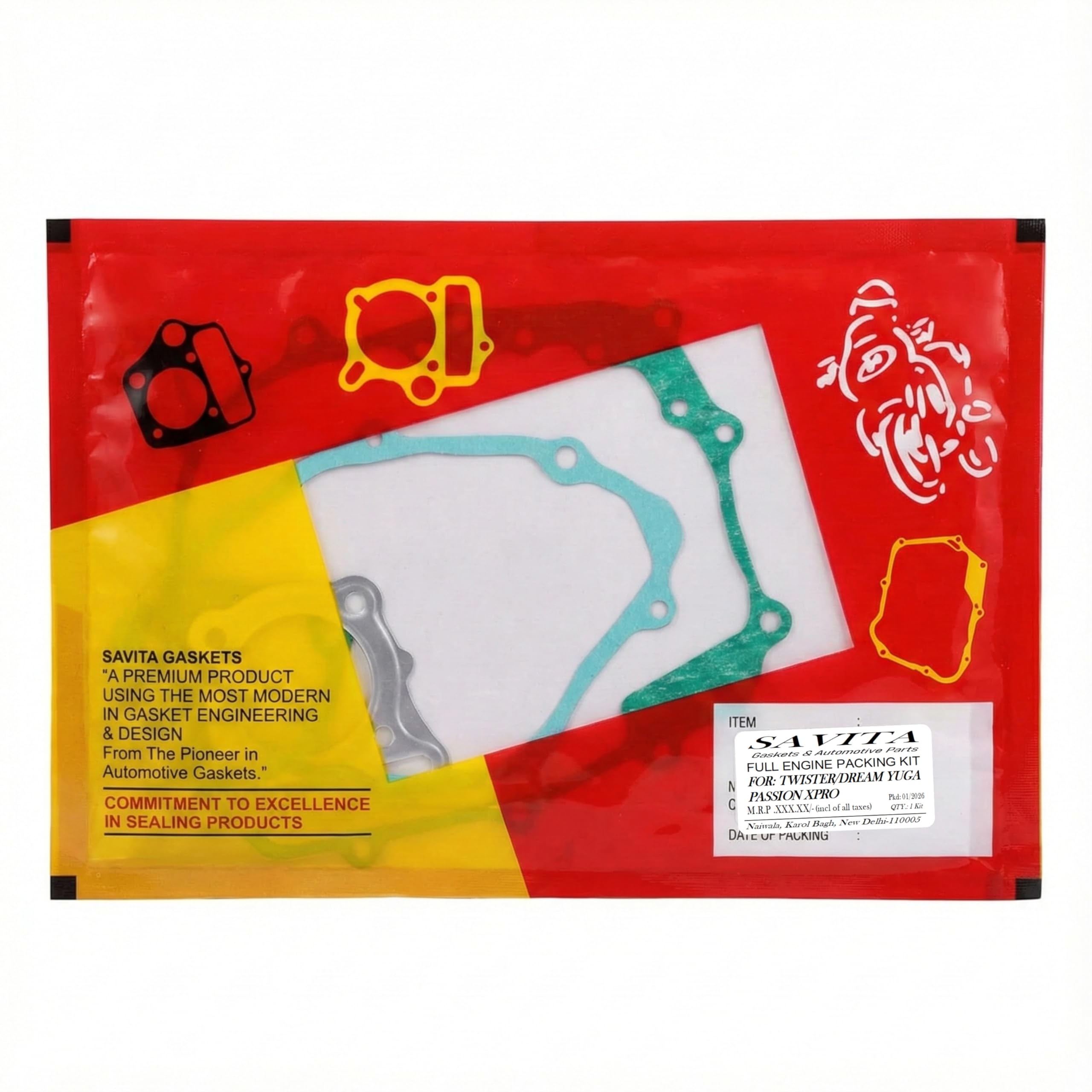 Savita Full Packing Kit Durable Gasket Set for Honda Twister and Dream Series 1