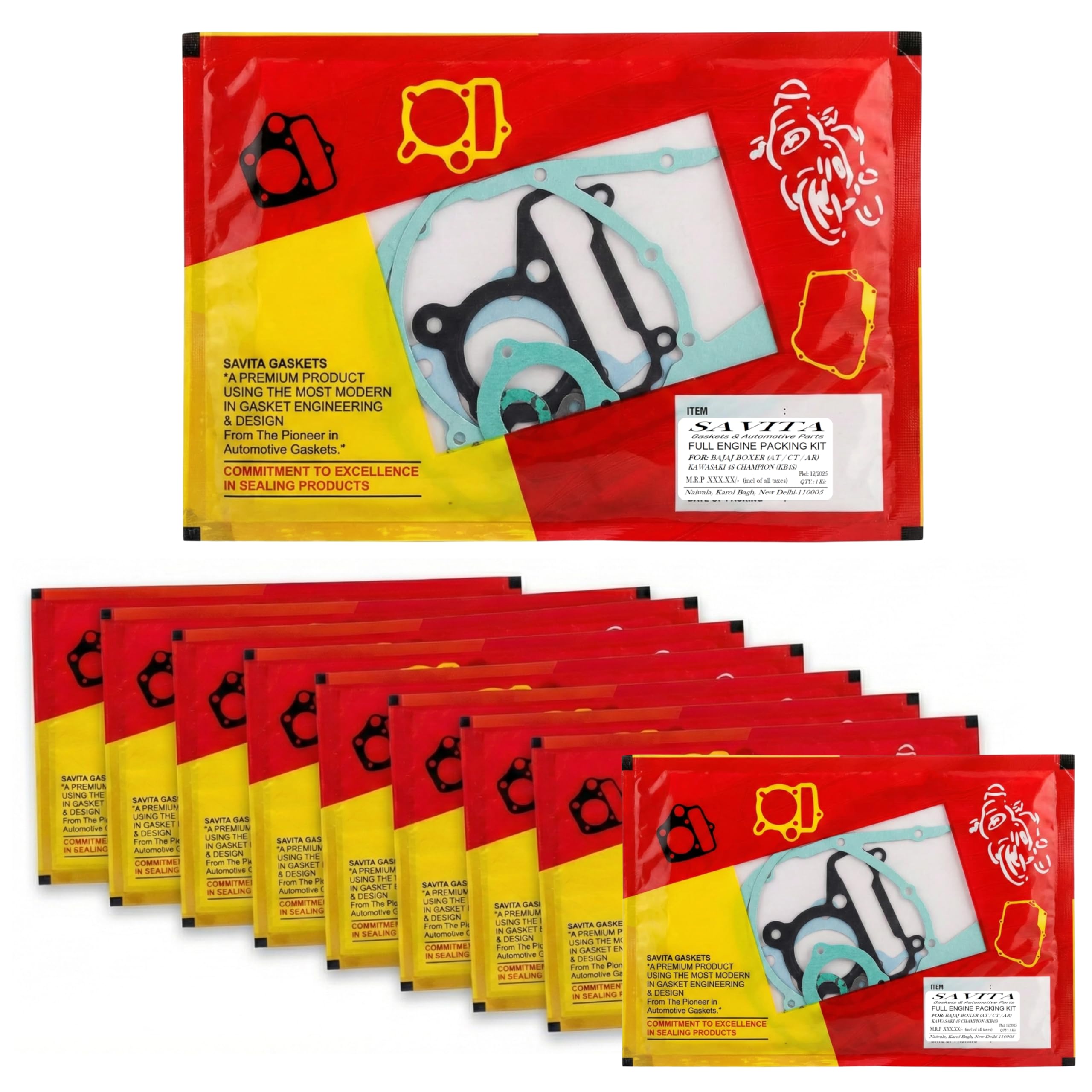 Savita Full Packing Kit Pack of 10 Durable for Bajaj Boxer Kawasaki 4S 1