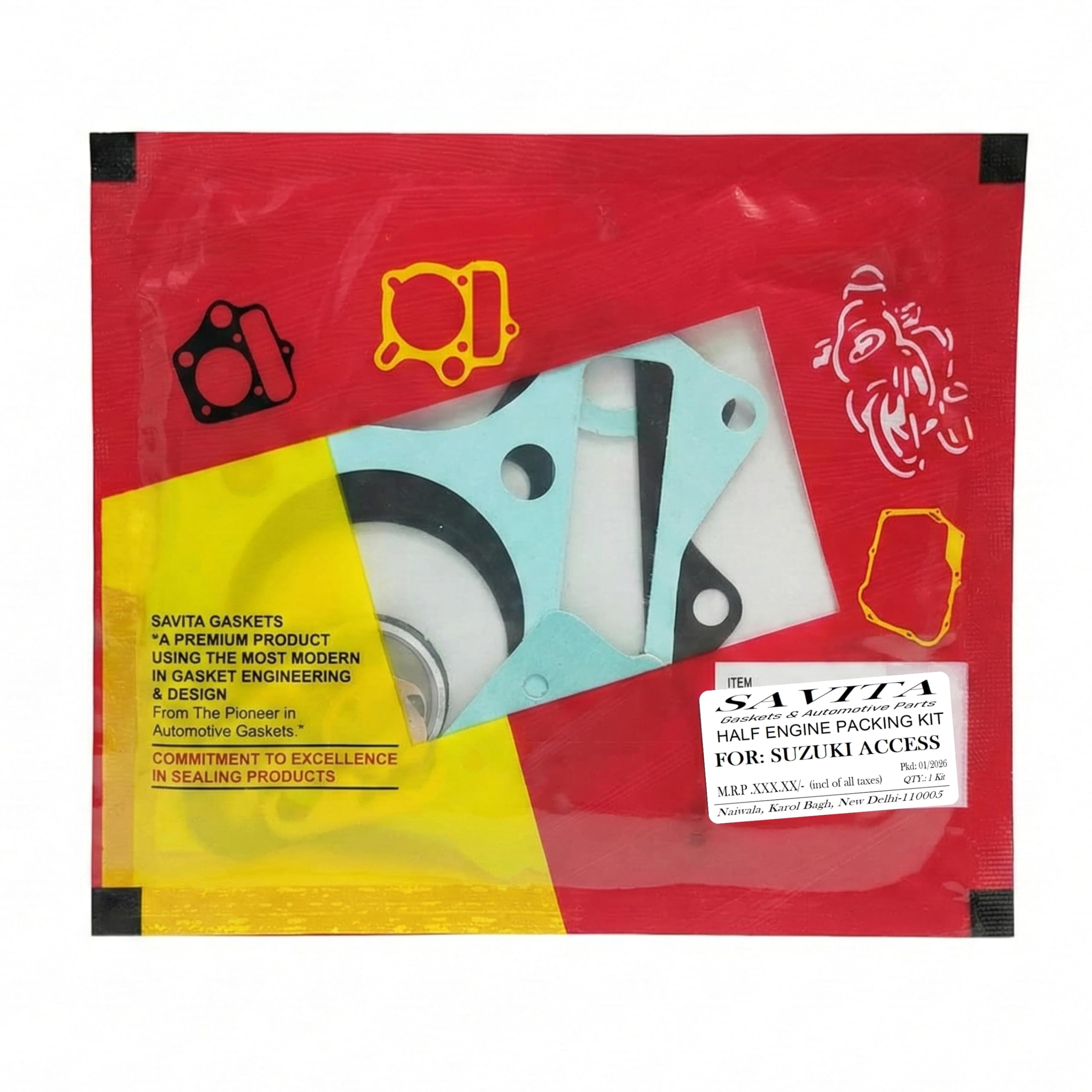Savita Half Engine Packing Gasket Kit Durable for Suzuki Access 125 / Swish 125 1