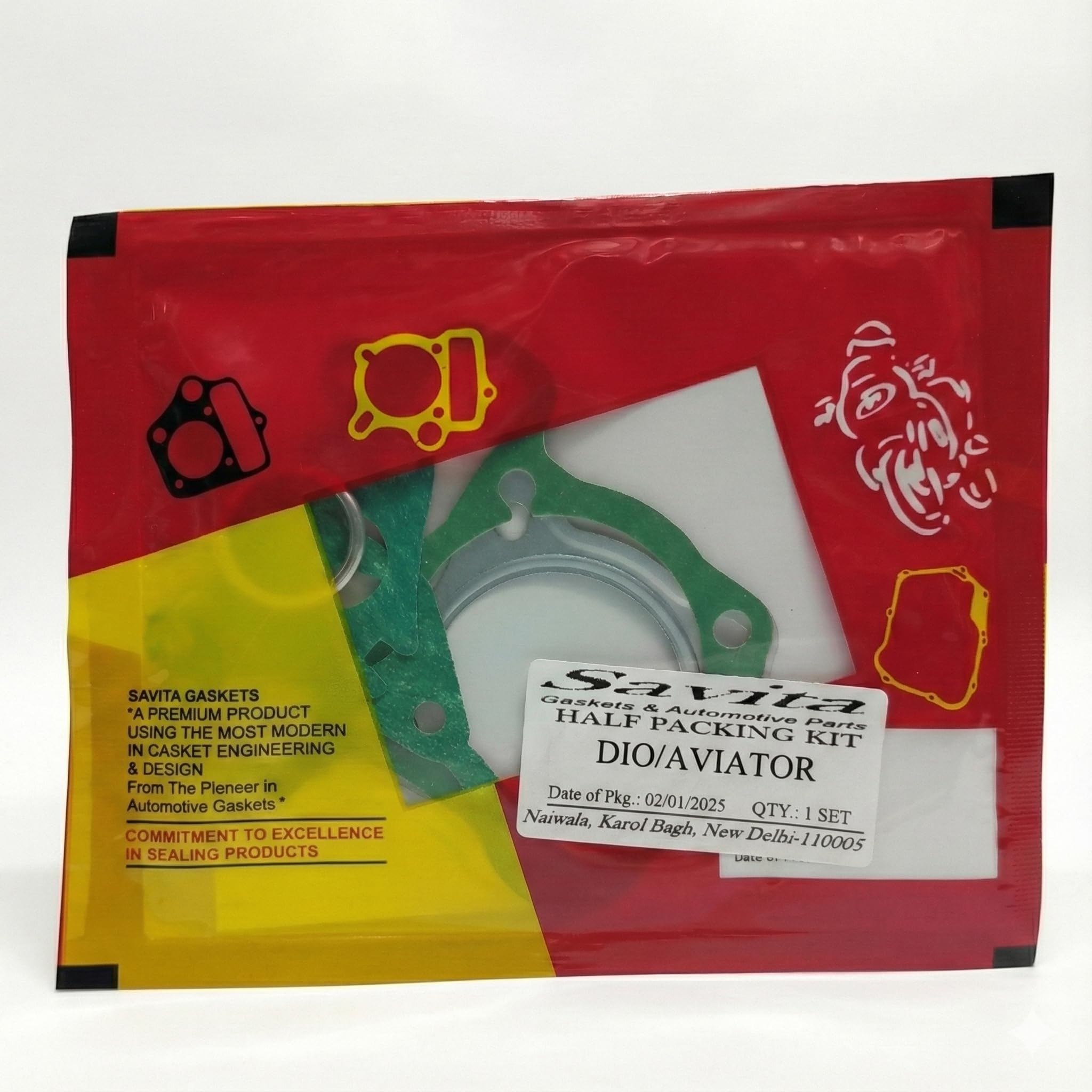 Savita Half Engine Packing Gasket Set Durable for Honda Dio and Aviator 1