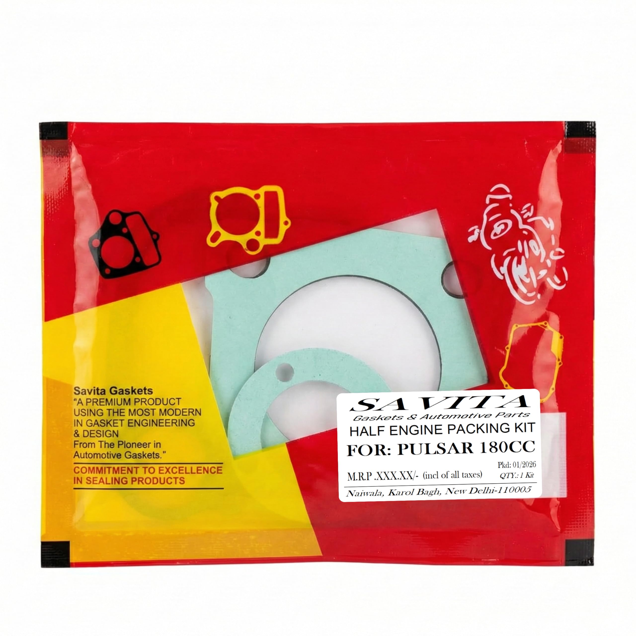 Savita Half Engine Packing Kit High Power for Bajaj Pulsar 180 / 220F 1